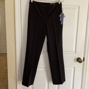 NWT Style & Co. Julie Straight Women Dress Pant Dark Gray Striped Size 6P